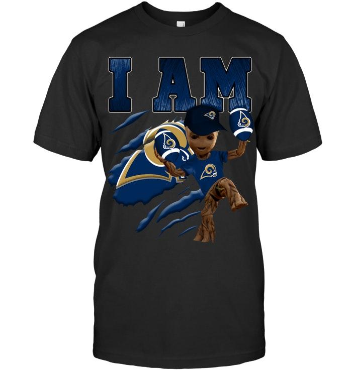 NFL Los Angeles Rams I Am Groot Loves Los Angeles Rams Fan Shirt Long Sleeve Shirt Size Up To 5xl