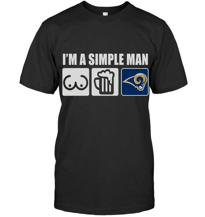 NFL Los Angeles Rams Im Simple Man Loves Bobs Beer Los Angeles Rams Fan Shirt Long Sleeve Shirt Gift For Fan