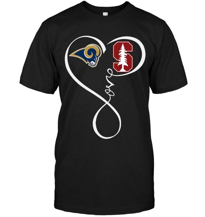 NFL Los Angeles Rams Stanford Cardinal Love Heart Shirt Tank Top Shirt Tshirt For Fan