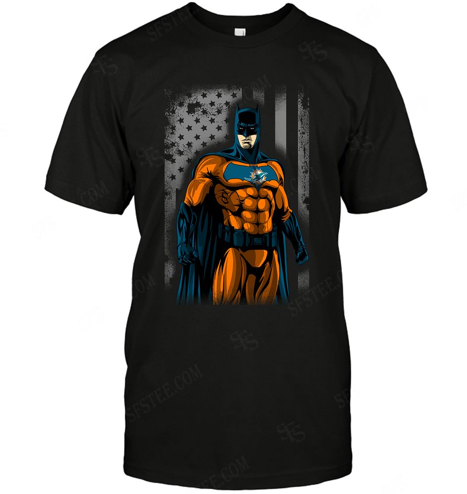 NFL Miami Dolphins Batman Flag Dc Marvel Jersey Superhero Avenger Tank Top Shirt Gift For Fan