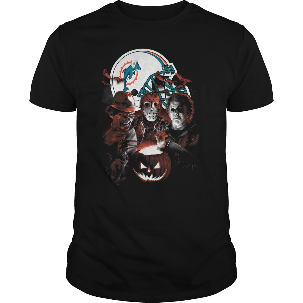 NFL Miami Dolphins Halloween Scream Team Tank Top Shirt Size S-5xl