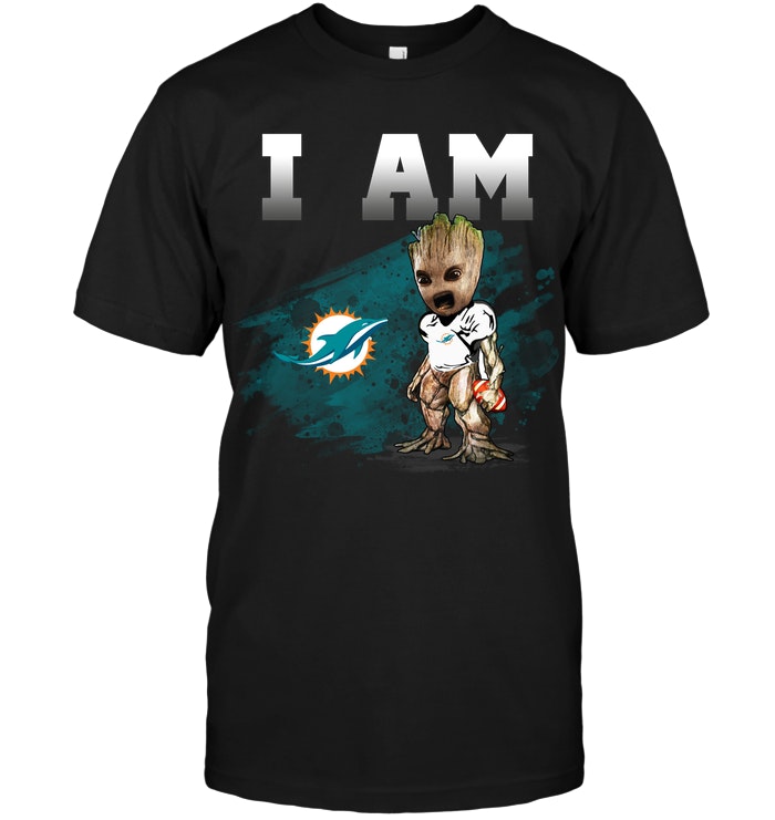 NFL Miami Dolphins I Am Groot Shirt Gift For Fan