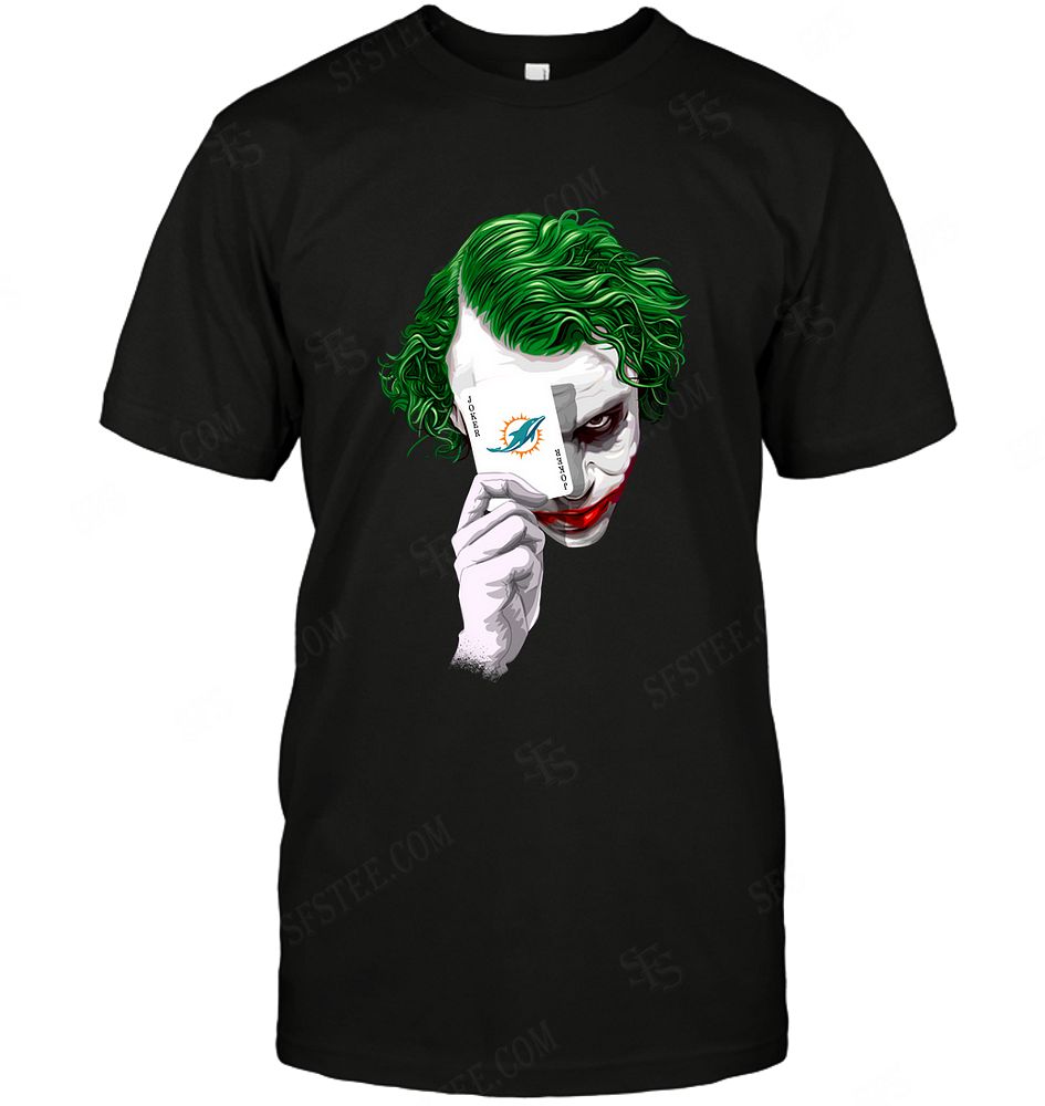 NFL Miami Dolphins Joker Dc Marvel Jersey Superhero Avenger Shirt Tshirt For Fan