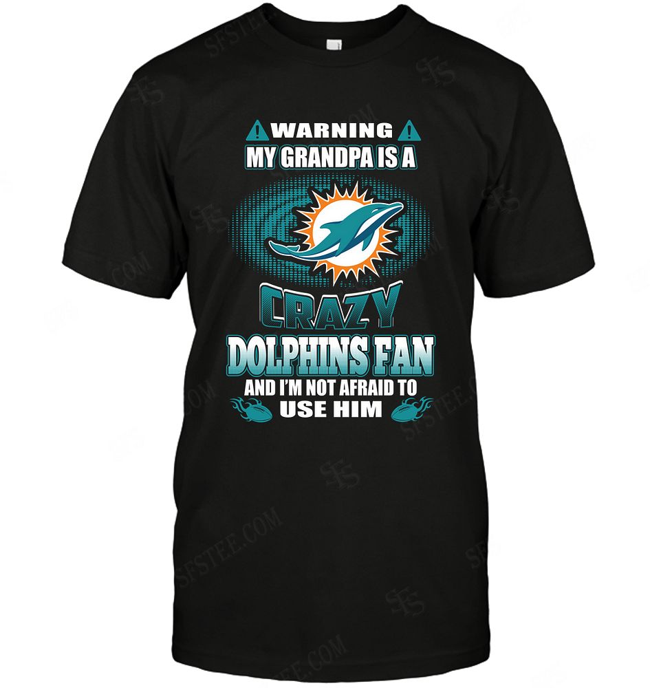 NFL Miami Dolphins Warning My Grandpa Crazy Fan Tank Top Shirt Gift For Fan