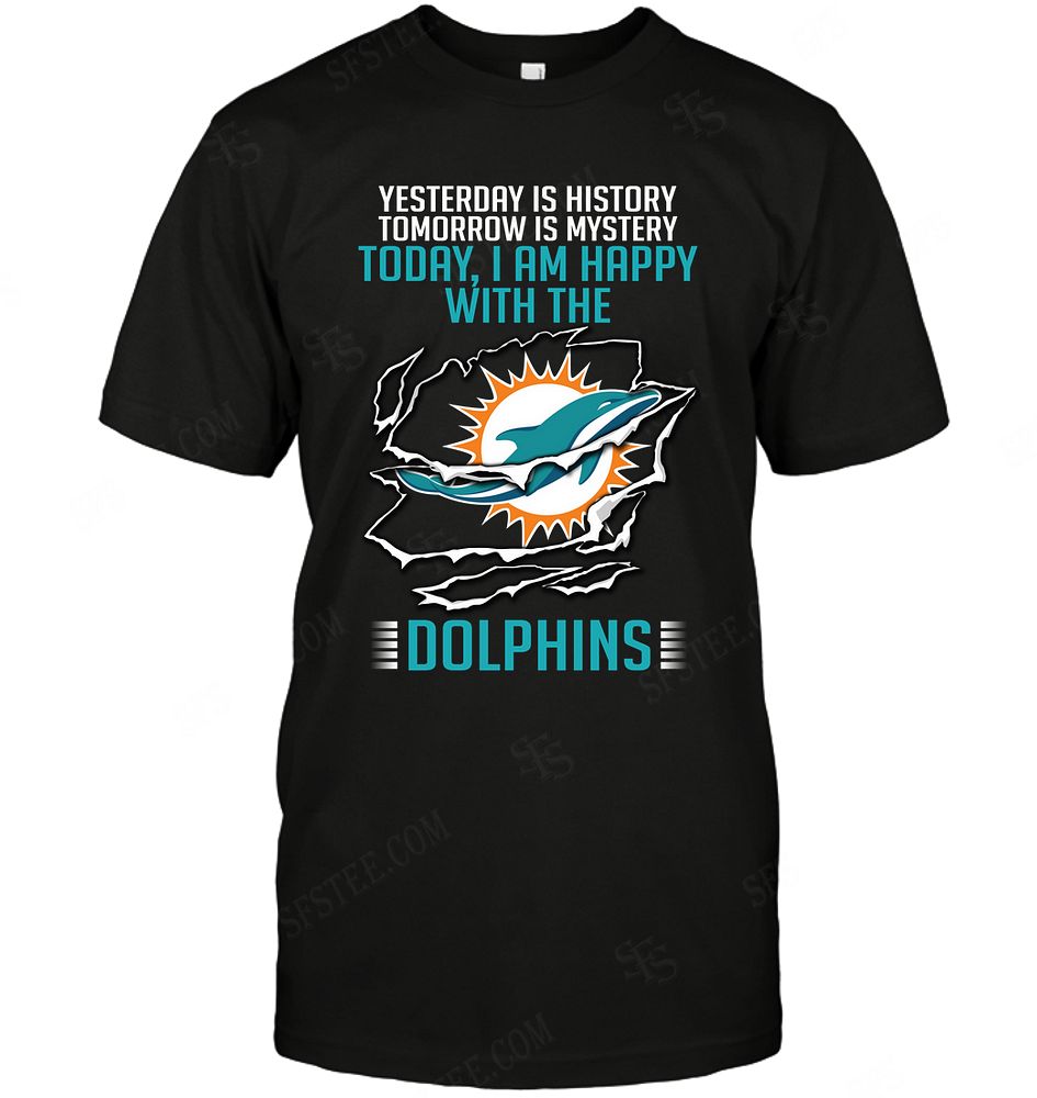 NFL Miami Dolphins Yesterday Is History Hoodie Shirt Size Up To 5xl