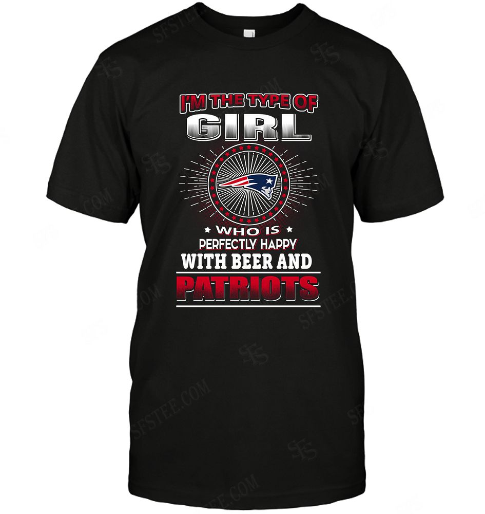 NFL New England Patriots Girl Loves Beer Tank Top Shirt Gift For Fan