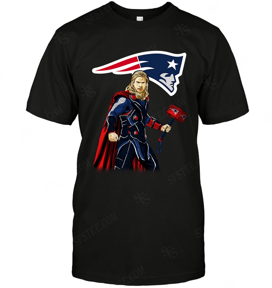NFL New England Patriots Thor Dc Marvel Jersey Superhero Avenger Long Sleeve Shirt Gift For Fan