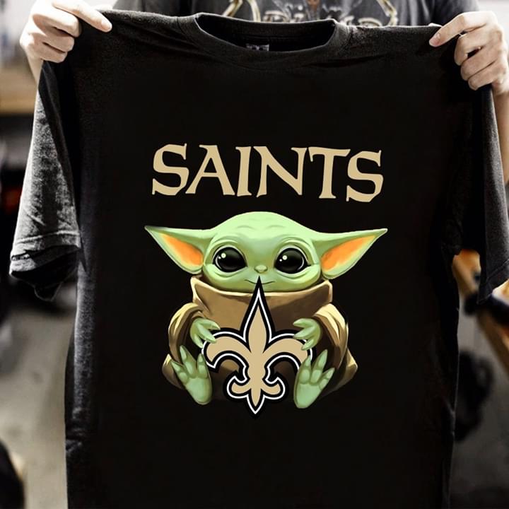 Nfl New Orleans Saints Baby Yoda Loves New Orleans Saints Star Wars The Mandalorian Fan Tshirt Hoodie Up To 5xl Tshirt Size Up To 5xl