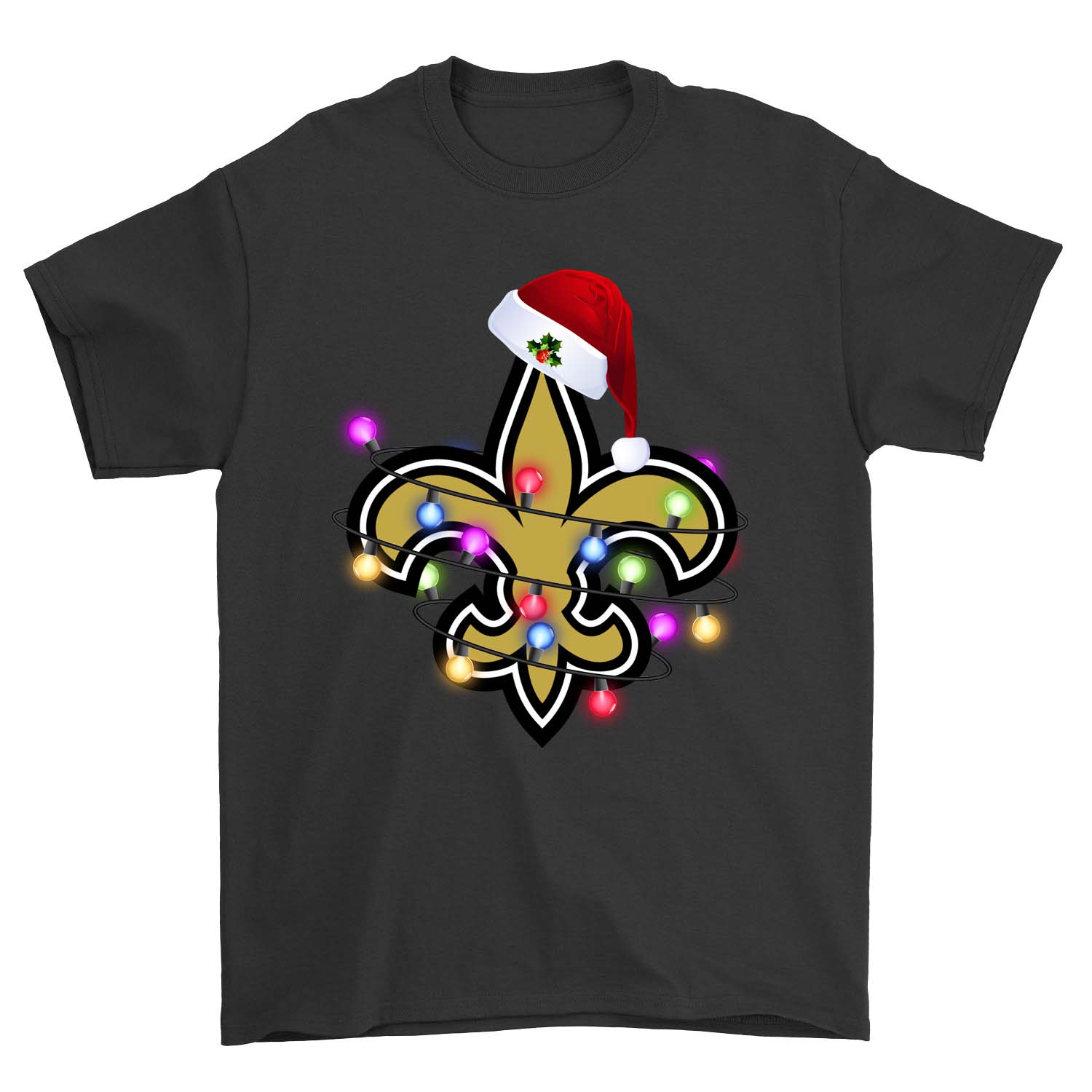 NFL New Orleans Saints Santas Hat Merry Christmas New Orleans Saints Hoodie Shirt Tshirt For Fan