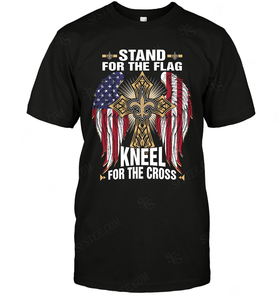 NFL New Orleans Saints Stand For The Flag Knee For The Cross Sweater Shirt Gift For Fan