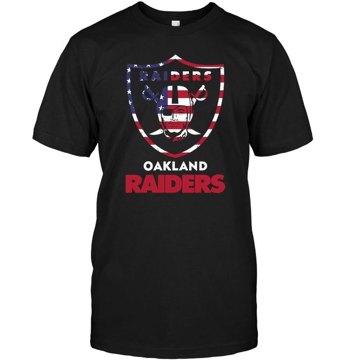 NFL Oakland Las Vergas Raiders 4th July Independence Day American Flag Shirt Black Tank Top Shirt Size S-5xl