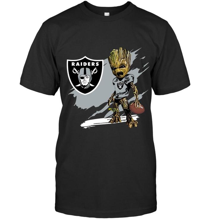 NFL Oakland Las Vergas Raiders Angry Baby Groot Ripped Shirt Size Up To 5xl