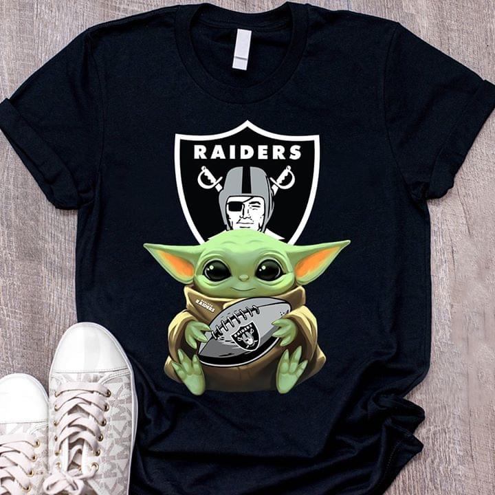 NFL Oakland Las Vergas Raiders Baby Yoda Loves Oakland Las Vergas Raiders The Mandalorian Fan 1 Tshirt Hoodie Up To 5xl Tank Top Shirt Tshirt For Fan