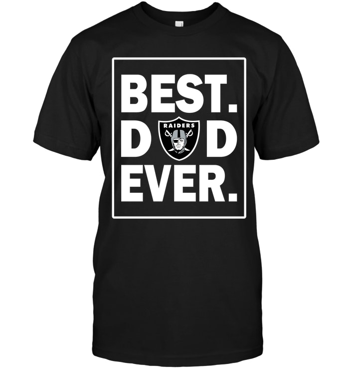 NFL Oakland Las Vergas Raiders Best Dad Ever Fathers Day Long Sleeve Shirt Size Up To 5xl
