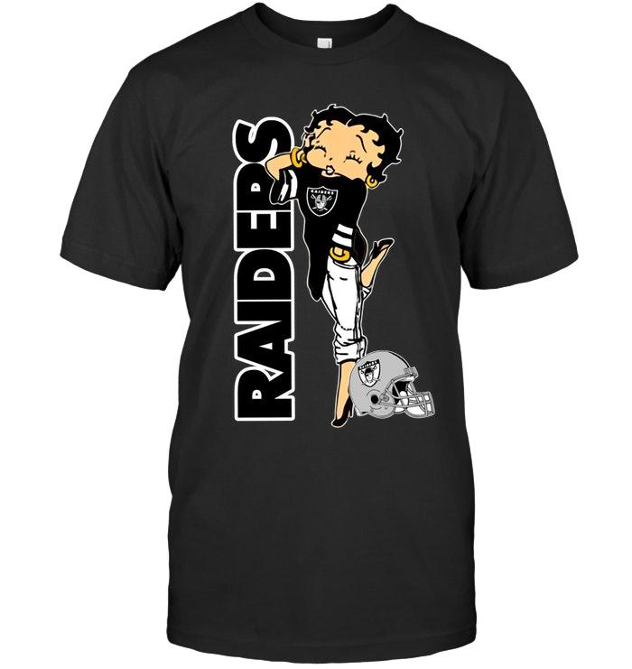 NFL Oakland Las Vergas Raiders Betty Boop Fan Shirt Black Shirt Gift For Fan