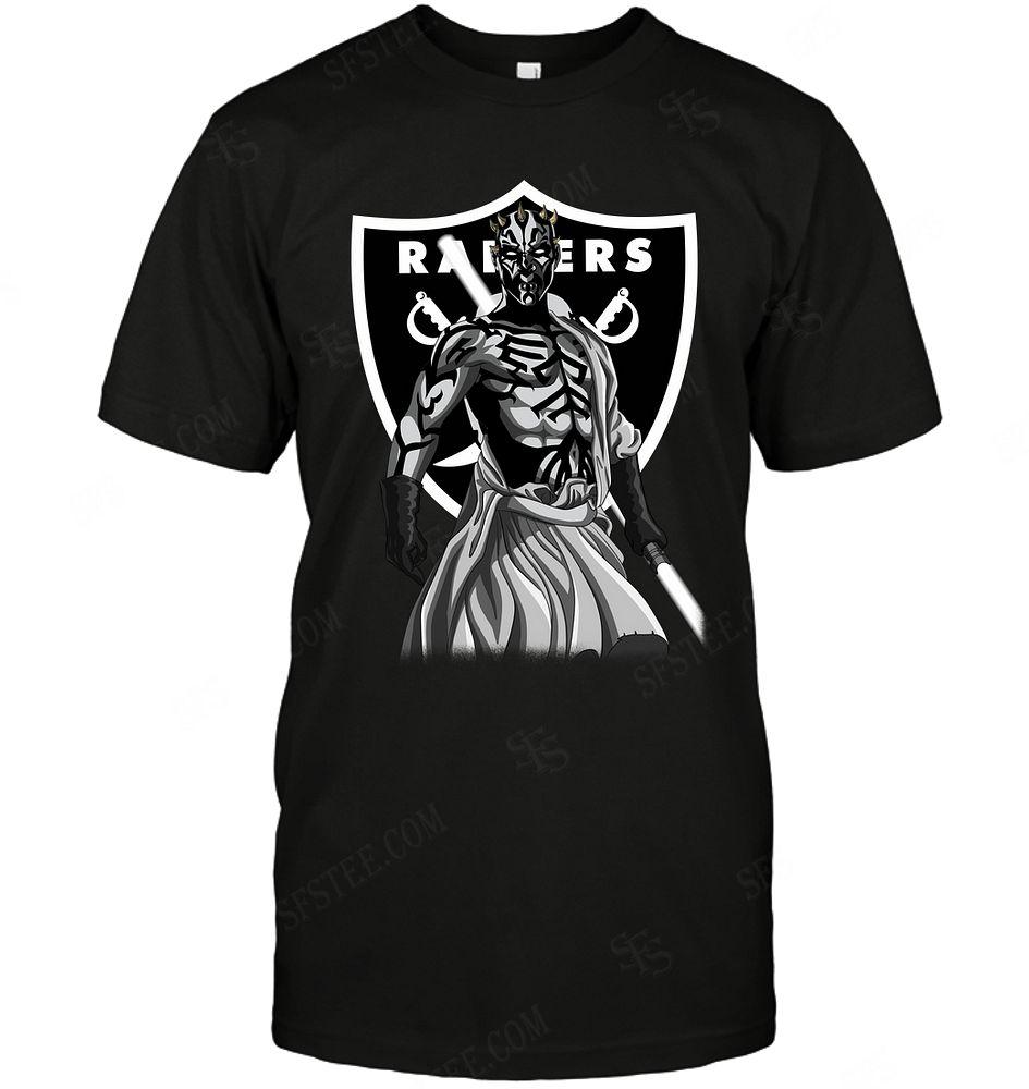 NFL Oakland Las Vergas Raiders Darth Maul Star Wars Sweater Shirt Size Up To 5xl