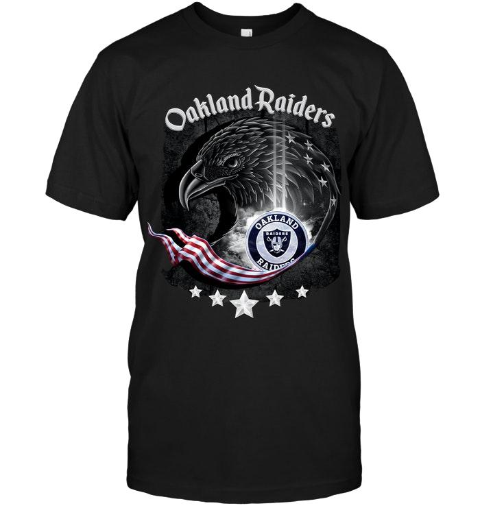 NFL Oakland Las Vergas Raiders Eagle American Flag Shirt Black Tank Top Shirt Size Up To 5xl