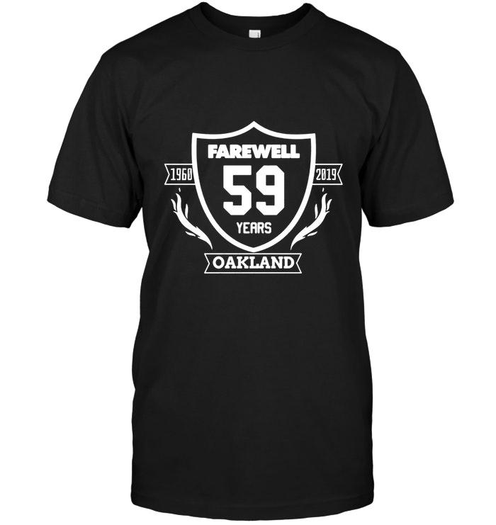 NFL Oakland Las Vergas Raiders Farewell Oakland Las Vergas Raiders 59 Years Shirt Tshirt For Fan