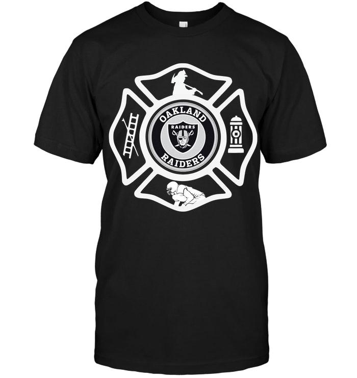 NFL Oakland Las Vergas Raiders Firefighter Shirt Black Shirt Tshirt For Fan