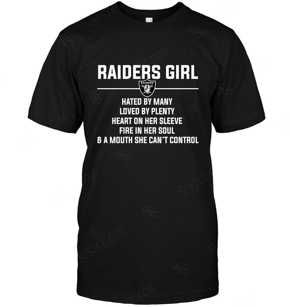 NFL Oakland Las Vergas Raiders Girl Hated By Many Loved By Plenty Long Sleeve Shirt Size S-5xl