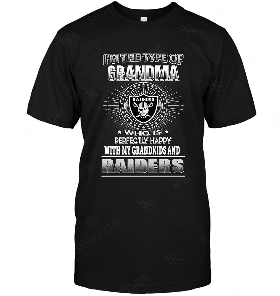 NFL Oakland Las Vergas Raiders Grandma Loves Grandkids Tank Top Shirt Size S-5xl