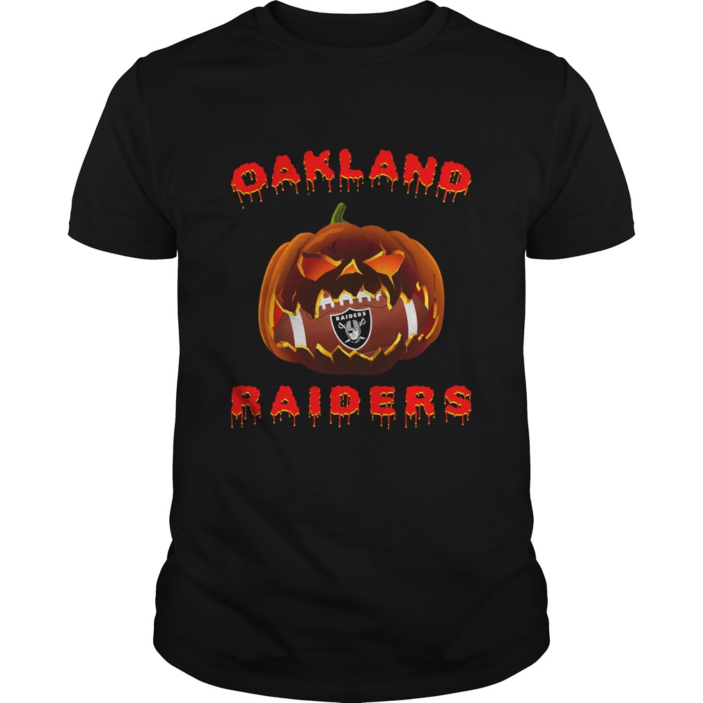 NFL Oakland Las Vergas Raiders Halloween Pumpkin Oakland Las Vergas Raiders NFL Shirt Tshirt For Fan