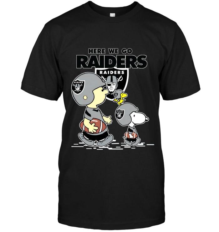 NFL Oakland Las Vergas Raiders Here We Go Oakland Las Vergas Raiders Snoopy Shirt Long Sleeve Shirt Tshirt For Fan