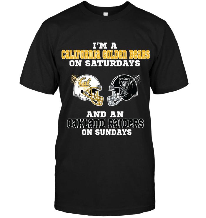 NFL Oakland Las Vergas Raiders Im California Golden Bears On Saturdays And Oakland Las Vergas Raiders On Sundays Shirt Tank Top Shirt Size S-5xl