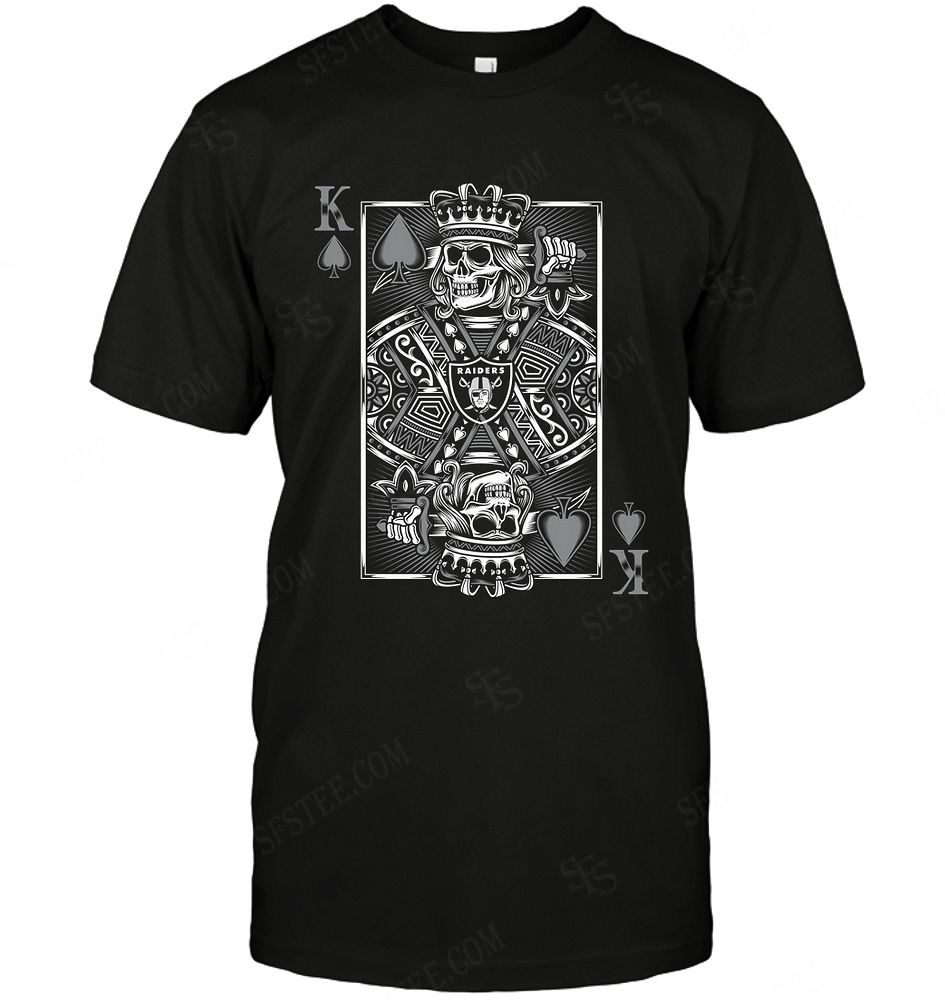 NFL Oakland Las Vergas Raiders King Card Poker Shirt Size S-5xl