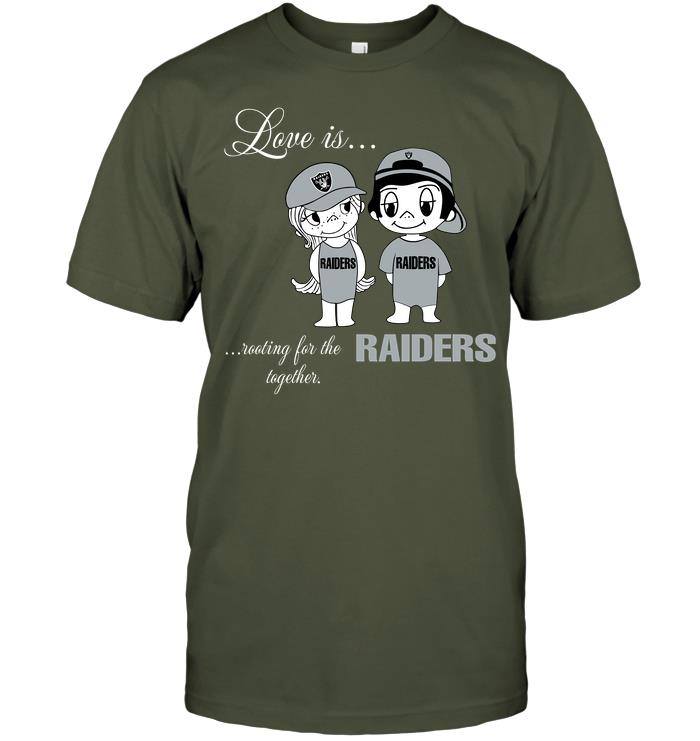 NFL Oakland Las Vergas Raiders Love Is Rooting For The Raiders Together Long Sleeve Shirt Size Up To 5xl