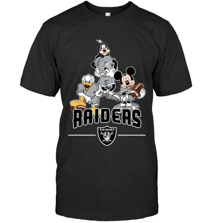 NFL Oakland Las Vergas Raiders Mickey Donald Goofy Fan Shirt Tank Top Shirt Size Up To 5xl
