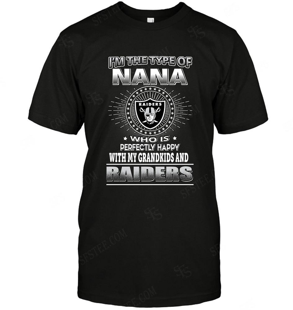 NFL Oakland Las Vergas Raiders Nana Loves Grandkids Hoodie Shirt Tshirt For Fan