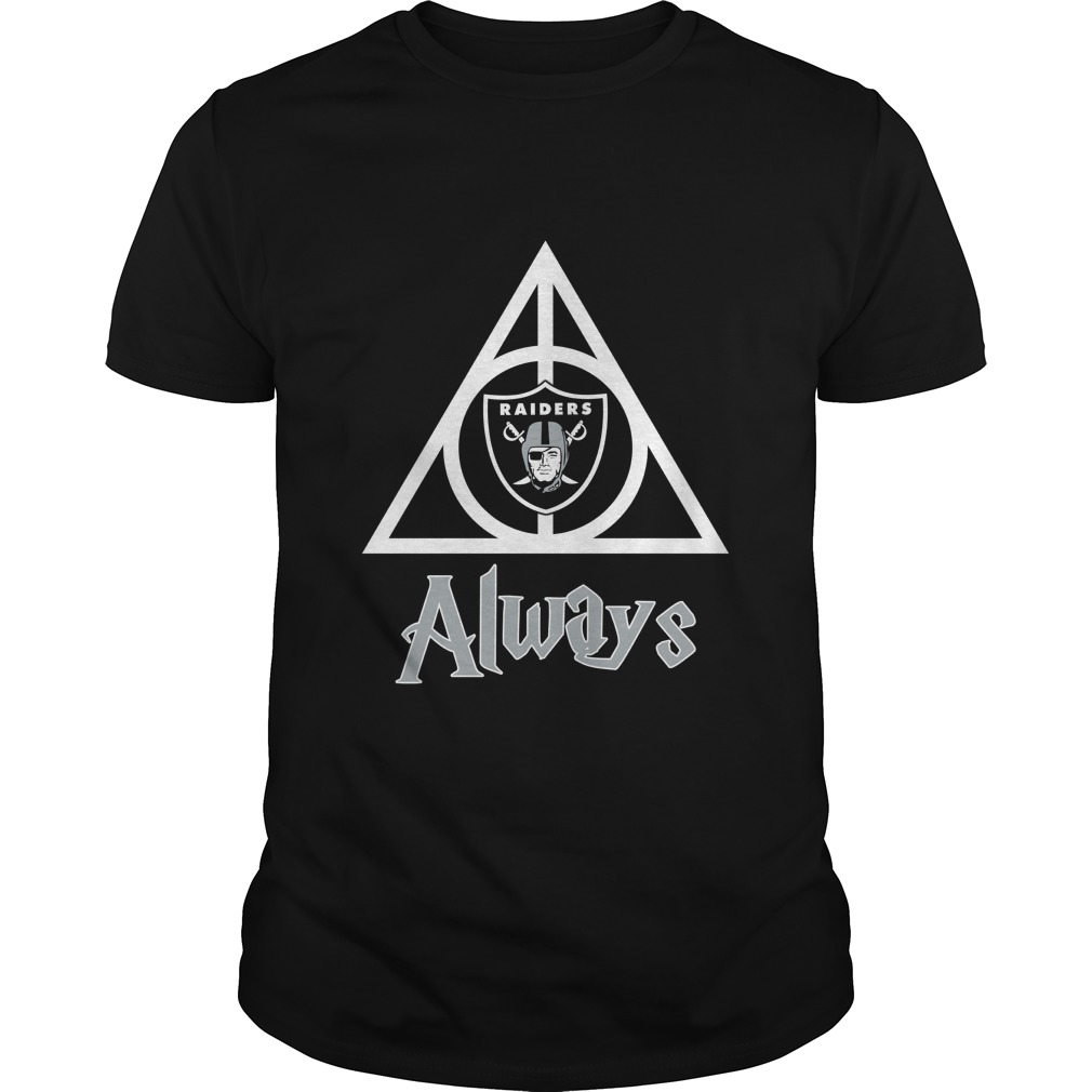 NFL Oakland Las Vergas Raiders NFL Oakland Las Vergas Raiders Deathly Hallows Always Harry Potter Shirt Size Up To 5xl