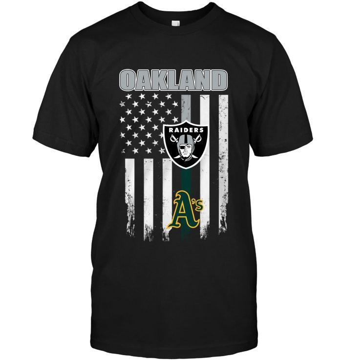 NFL Oakland Las Vergas Raiders Oakland Oakland Las Vergas Raiders Oakland Athletics American Flag Shirt Black Hoodie Shirt Size Up To 5xl