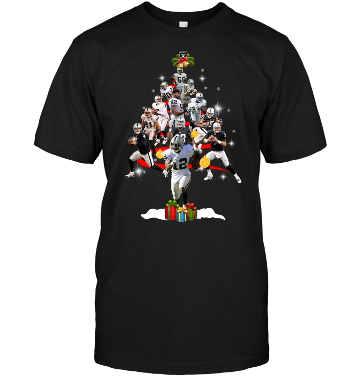 NFL Oakland Las Vergas Raiders Players Christmas Tree Shirt Tshirt For Fan
