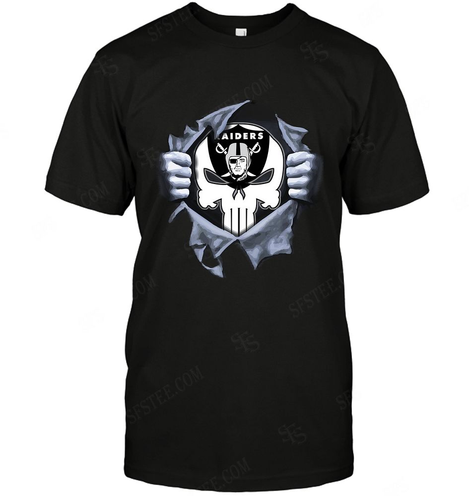 NFL Oakland Las Vergas Raiders Punisher Logo Dc Marvel Jersey Superhero Avenger Shirt Size Up To 5xl