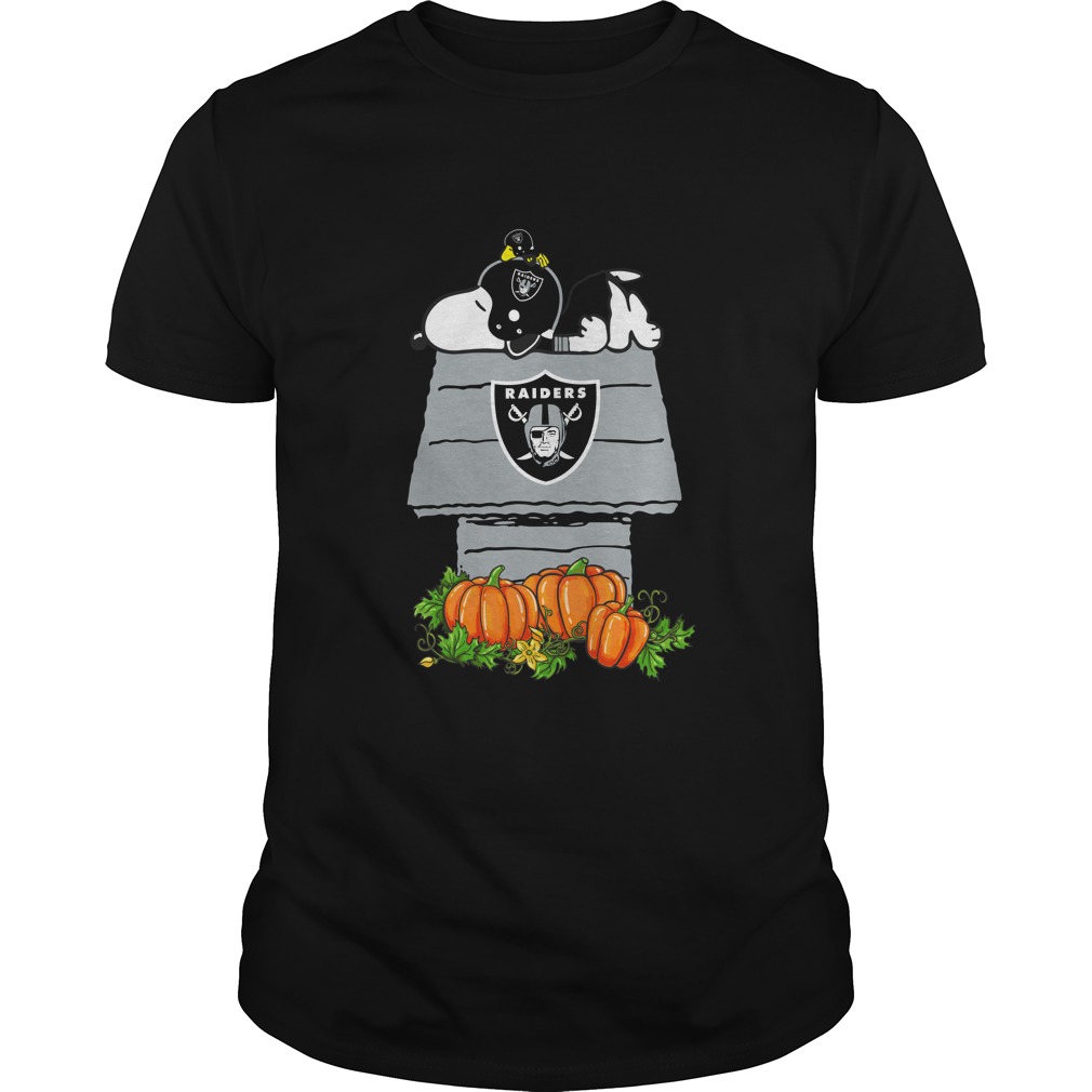 NFL Oakland Las Vergas Raiders Snoopy Pumpkin House NFL Long Sleeve Shirt Gift For Fan