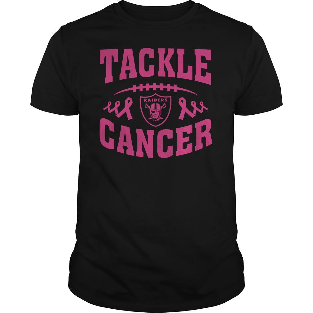 NFL Oakland Las Vergas Raiders Tackle Breast Cancer Tank Top Shirt Tshirt For Fan