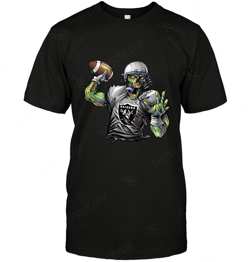 NFL Oakland Las Vergas Raiders Zombie Walking Dead Play Football Shirt Size Up To 5xl