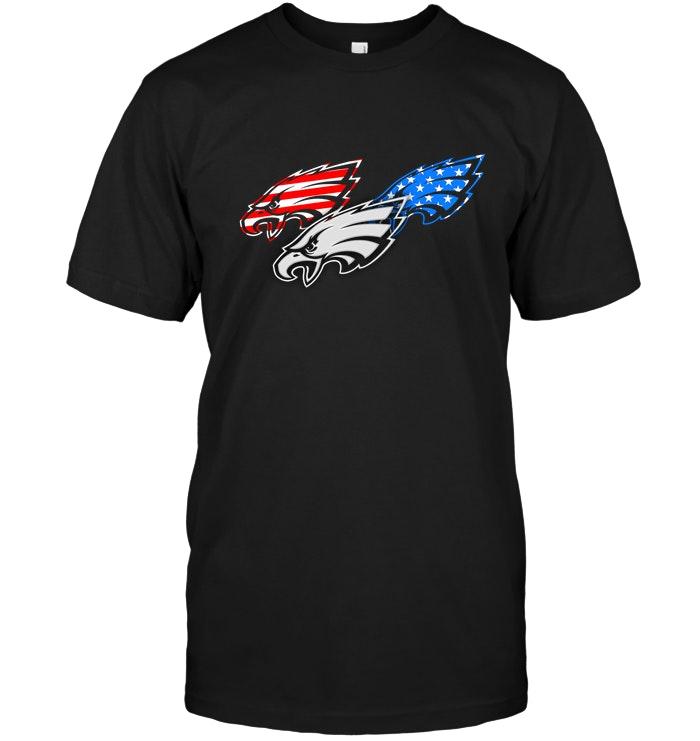NFL Philadelphia Eagles 4th July Independence Day American Flag Shirt White Shirt Size Up To 5xl