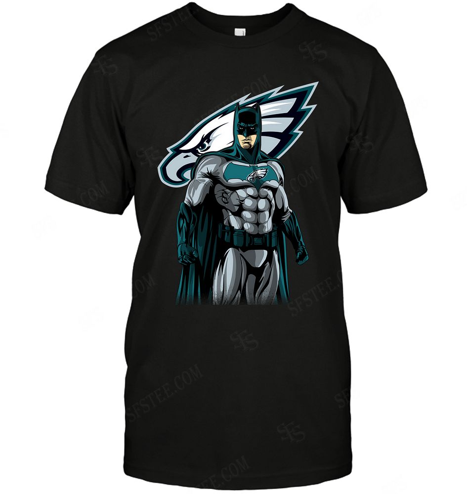 NFL Philadelphia Eagles Batman Dc Marvel Jersey Superhero Avenger Long Sleeve Shirt Size Up To 5xl