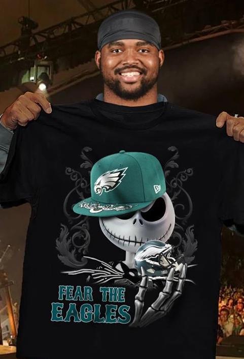 NFL Philadelphia Eagles Fear The Philadelphia Eagles Jack Skellington Fan Shirt Hoodie Shirt Gift For Fan