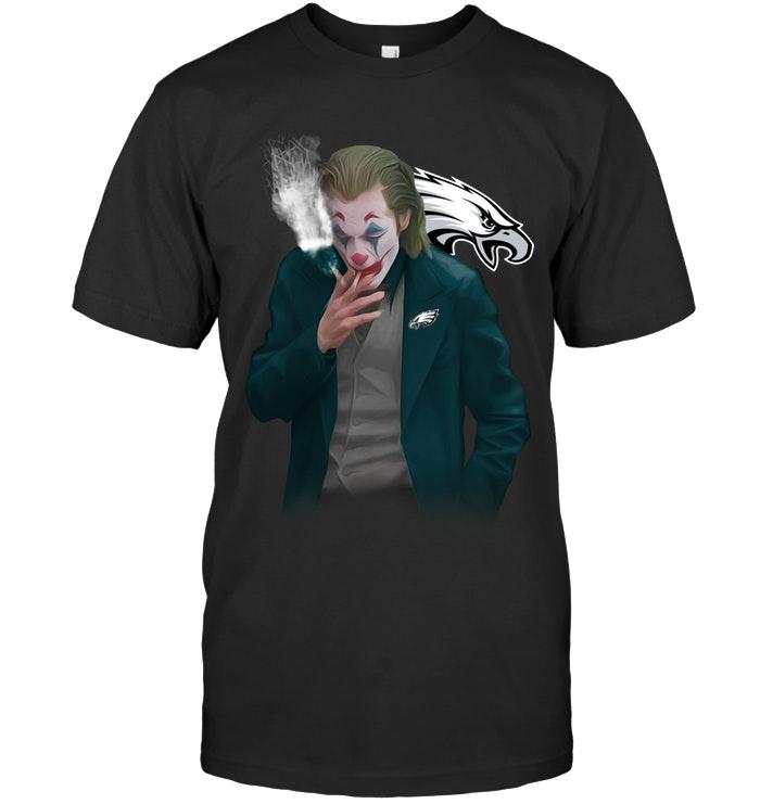 Nfl Philadelphia Eagles Joker Joaquin Phoenix Smoking T Shirt Black Tank Top Plus Size Up To 5xl