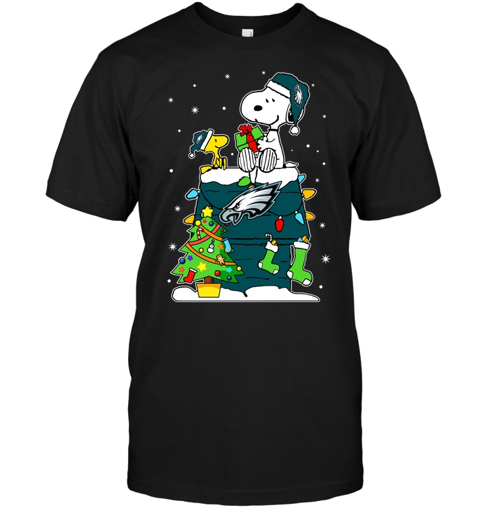 Nfl Philadelphia Eagles Snoopy Woodstock Christmas Long Sleeve Plus Size Up To 5xl