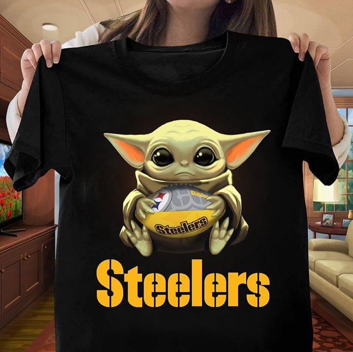 NFL Pittsburgh Steelers Baby Yoda Loves Pittsburgh Steelers The Mandalorian Fan 1 Tshirt Hoodie Up To 5xl Tank Top Shirt Tshirt For Fan