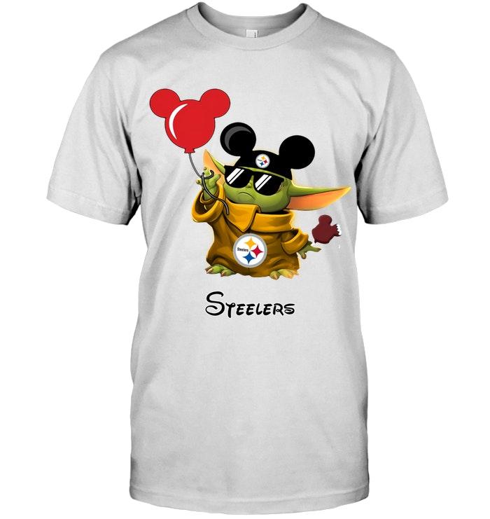 NFL Pittsburgh Steelers Baby Yoda Vacay In Disneyland Fan Shirt Tank Top Shirt Tshirt For Fan
