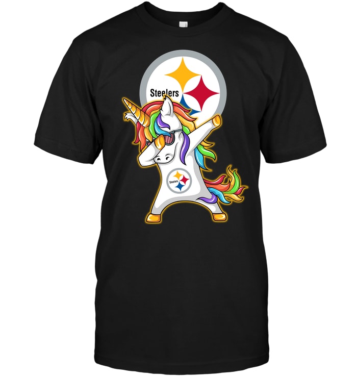 NFL Pittsburgh Steelers Dabbing Hip Hop Unicorn Dab Pittsburgh Steelers Long Sleeve Shirt Tshirt For Fan