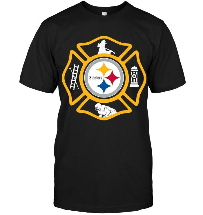 NFL Pittsburgh Steelers Firefighter Shirt Black Sweater Shirt Size S-5xl