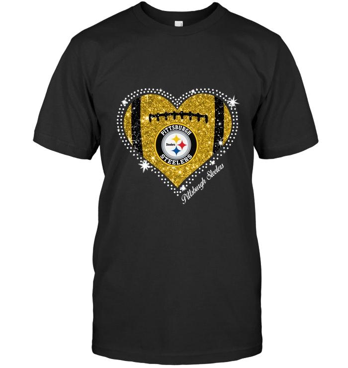 Nfl Pittsburgh Steelers Heart Glitter Pattern Fan Simpson Shirt White Sweater Plus Size Up To 5xl