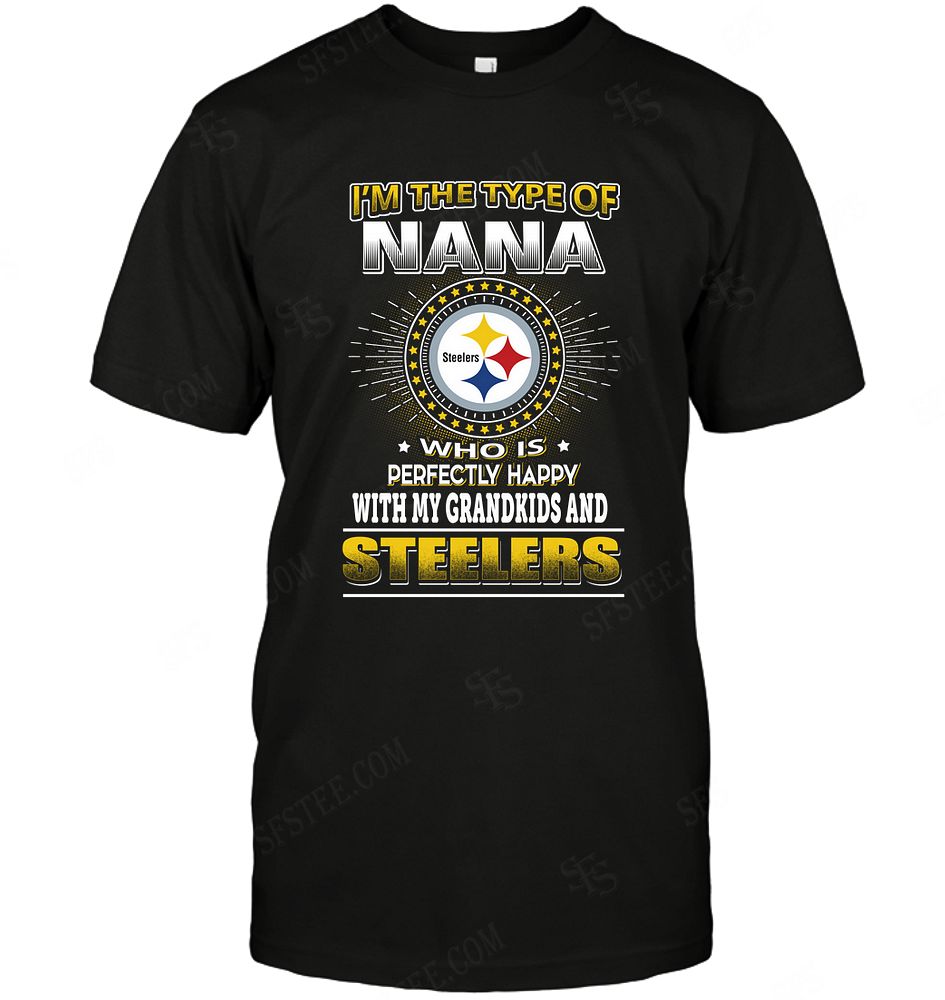 NFL Pittsburgh Steelers Nana Loves Grandkids Hoodie Shirt Gift For Fan